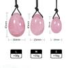 1 Set Natural Pink Rose Quartz Yoni Jade Eggs Crystal Massage Stick Stone Women Kegel Exerciser-Unakite Eggs view 2
