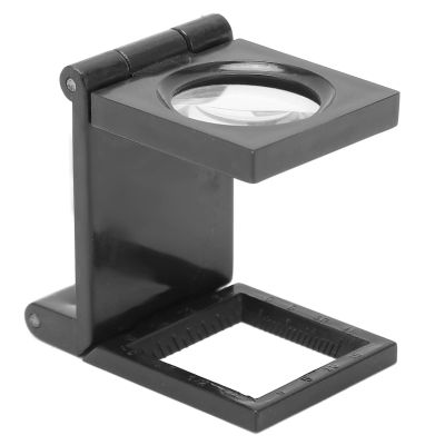 10X Folding Magnifying Glass with Premium Optical Glass Lens, Small Pocket Magnifier, Compact Tri Fold Design for Seniors, Counting Threads, Elderly with Cataracts