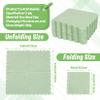 100PCS RAINFLOW Cocktail Napkins Paper- 2-Ply Sage Green Scalloped Napkins Disposable Decorative Bulk for Dinner Wedding Birthday Party Baby Shower Dessert Easter Lightweight Folded 5x5 Inches view 2