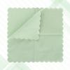 100PCS RAINFLOW Cocktail Napkins Paper- 2-Ply Sage Green Scalloped Napkins Disposable Decorative Bulk for Dinner Wedding Birthday Party Baby Shower Dessert Easter Lightweight Folded 5x5 Inches view 3