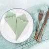 100PCS RAINFLOW Cocktail Napkins Paper- 2-Ply Sage Green Scalloped Napkins Disposable Decorative Bulk for Dinner Wedding Birthday Party Baby Shower Dessert Easter Lightweight Folded 5x5 Inches view 4
