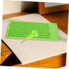 WRITWAA 1set Braille Writing Board Pen Line Cell Braille Plate for Blind Plastic Educational Tool for Learning and Writing Skills Green view 4