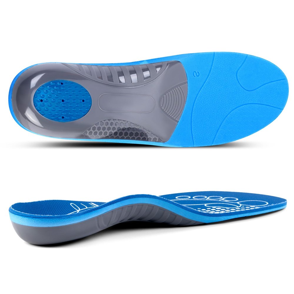Arch Support Inserts for Plantar Fasciitis Relief Insoles for Men Women Orthotics of Flat Feet High Arch Heel Pain Relief Shoe Inserts (Men 10-10.5 | Women 12-12.5, Blue)
