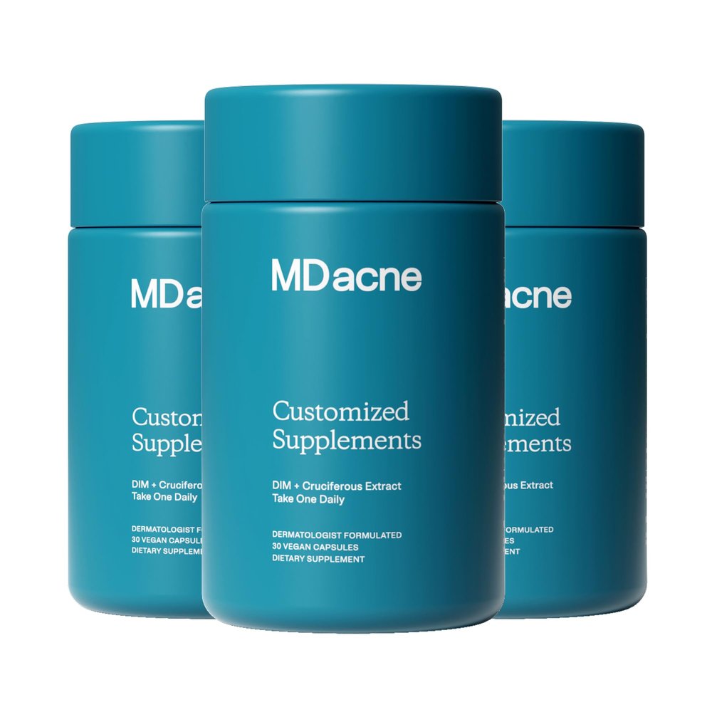 MDacne DIM Supplements for Hormonal Acne & Estrogen Balance, 3 Pack