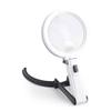 Magnifying Glass, Portable 2X 5X Folding Desktop Magnifier Large Hands Free Portable Adjustable Reading Magnifying Glass 12 Led Lamp Illuminated Table Stand Magnifier for Books Inspection view 1