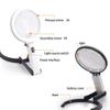 Magnifying Glass, Portable 2X 5X Folding Desktop Magnifier Large Hands Free Portable Adjustable Reading Magnifying Glass 12 Led Lamp Illuminated Table Stand Magnifier for Books Inspection view 2
