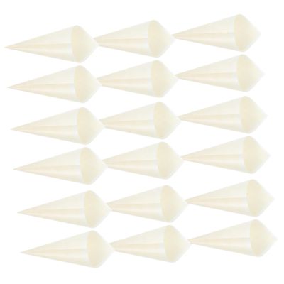 GLEAVI 100pcs Wooden Food Cones Ice Cream Bucket Snack Holders Natural Beauty Disposable for Parties