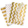 60 Sheets Tissue Paper for Gift Bags, White with Gold Strips, Waves, Dots Art Tissue Paper Bulk for Decoration DIY Crafts Birthday Wedding Packaging, 14 X 20 Inch view 1