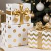 60 Sheets Tissue Paper for Gift Bags, White with Gold Strips, Waves, Dots Art Tissue Paper Bulk for Decoration DIY Crafts Birthday Wedding Packaging, 14 X 20 Inch view 4