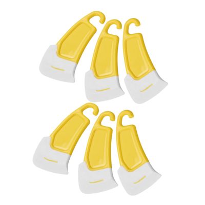 OHPHCALL 6pcs Pot Bottom Cleaning Scraper Tool Multi-function Pan Scrapers for Kitchen Dish Cleaning Silicone Wok Cleaner