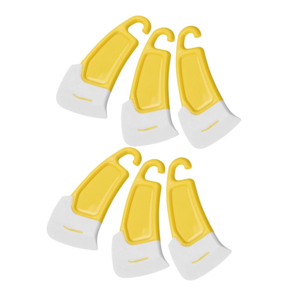 OHPHCALL 6pcs Pot Bottom Cleaning Scraper Tool Multi-function Pan Scrapers for Kitchen Dish Cleaning Silicone Wok Cleaner