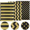 30 Sheets Gold Black Tissue Paper for Packaging Gift Bags Decoration, Gift Wrap Tissue Paper Bulk for Weddings Birthday DIY Project Christmas Gift Wrapping Crafts Decor, 20 x 14 Inch view 1