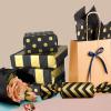 30 Sheets Gold Black Tissue Paper for Packaging Gift Bags Decoration, Gift Wrap Tissue Paper Bulk for Weddings Birthday DIY Project Christmas Gift Wrapping Crafts Decor, 20 x 14 Inch view 4