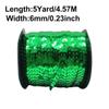 Ayuduots 5Yards 6mm Sequins Ribbon, Glitter Round Flat Sequins Flat Sequin Trim for DIY Sewing Crafts Jewelry Making - Green view 2
