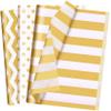 30 Sheets Gold White Tissue Paper for Packaging Gift Bags Decoration, Gift Wrap Tissue Paper Bulk for Weddings Birthday DIY Project Christmas Gift Wrapping Crafts Decor, 14 x 20 Inch view 1