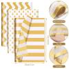 30 Sheets Gold White Tissue Paper for Packaging Gift Bags Decoration, Gift Wrap Tissue Paper Bulk for Weddings Birthday DIY Project Christmas Gift Wrapping Crafts Decor, 14 x 20 Inch view 2