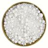 Dynastang Mixed Size White Pearls Sprinkles Edible Pearls Cake Decorating Pearls Cake Decorations Cupcake Toppers Cookie Decorating Perfect for Cakes, Cupcakes, Desserts Toppings 3OZ view 3