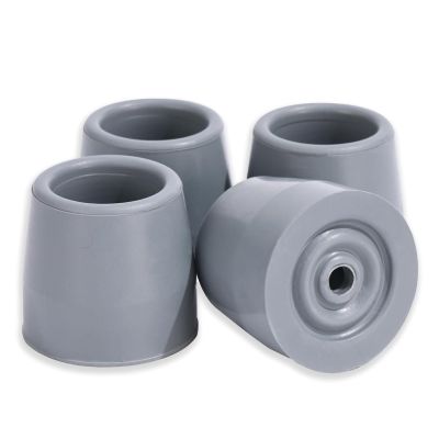 ANCKNE 4 Pack Walker Tips 1 1/8 inch Universal Walker Accessories Replacement Rubber Tips for Walkers, Commodes, Shower Chairs and More, Skid-Resistant Traction and Easy Installation