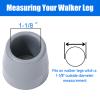 ANCKNE 4 Pack Walker Tips 1 1/8 inch Universal Walker Accessories Replacement Rubber Tips for Walkers, Commodes, Shower Chairs and More, Skid-Resistant Traction and Easy Installation view 2