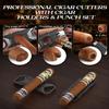 FANKAI Humidor Cigar Box, with Straight Cutter Guillotine, V cut, Puncher & Holder Tool, Glass top Cigars Case, Cedar Wood Lining, Humidifier Hygrometer Accessories, Cigar Gift Set view 3