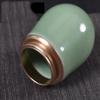 Chinese Longquan Celadon Portable Sealed Pill Bottle, Mini Storage Tank Multipurpose Sealed Jar for Tea, Coffee Powder, Dried Fruit, Candy, Vitamin Pills(Emerald Green) view 3