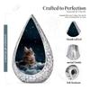 Remembrate Cat Funeral Urn for Human Ashes Adult Male - Large Decorative Urns for Men & Women - Cremation Urn for Human Ashes Husband & Wife - Blue Drop Urns for Mother & Father (10 Inch) view 2