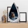 Remembrate Cat Funeral Urn for Human Ashes Adult Male - Large Decorative Urns for Men & Women - Cremation Urn for Human Ashes Husband & Wife - Blue Drop Urns for Mother & Father (10 Inch) view 4