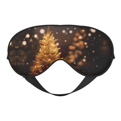HDSKFNS Glowing Christmas Tree Print Sleep Mask Silk-Like Eye Mask Sleeping Eye Mask For Women Men For Travel Sleep Relaxation