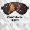 HDSKFNS Glowing Christmas Tree Print Sleep Mask Silk-Like Eye Mask Sleeping Eye Mask For Women Men For Travel Sleep Relaxation view 3