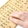 NineLife Basics Braille Alphabet and Number Wood Board Braille Books for Visually Impaired view 2