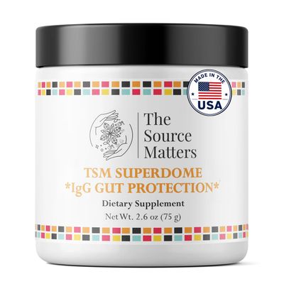 THE SOURCE MATTERS Superdome IgG Gut Protection Dietary Supplement | Serum-Derived Immunoglobulin Powder to Support Gastrointestinal Wellness, Microbial Balance, and Immune Function (2.6 oz)