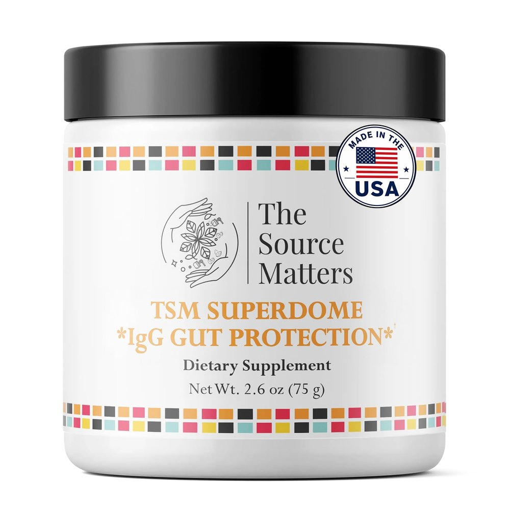 THE SOURCE MATTERS Superdome IgG Gut Protection Dietary Supplement | Serum-Derived Immunoglobulin Powder to Support Gastrointestinal Wellness, Microbial Balance, and Immune Function (2.6 oz)