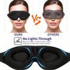 3D Contoured Sleep Mask, Memory Foam Eye Cover with Zero Pressure Design, Black view 2