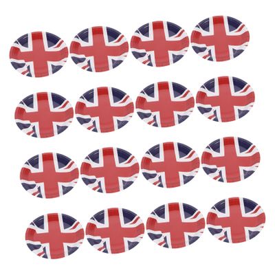 ERINGOGO 16Pcs Flag Paper Plates Party Tableware for Celebrations and Gatherings for Party Decorations and Events