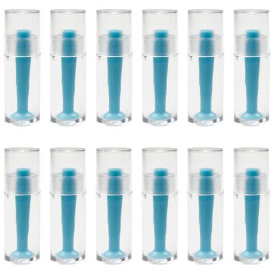 12-Pack Silicone Hard Contact Lens Remover Tools Hard Scleral Lens Applicator with Suction Cup Grip(Blue)