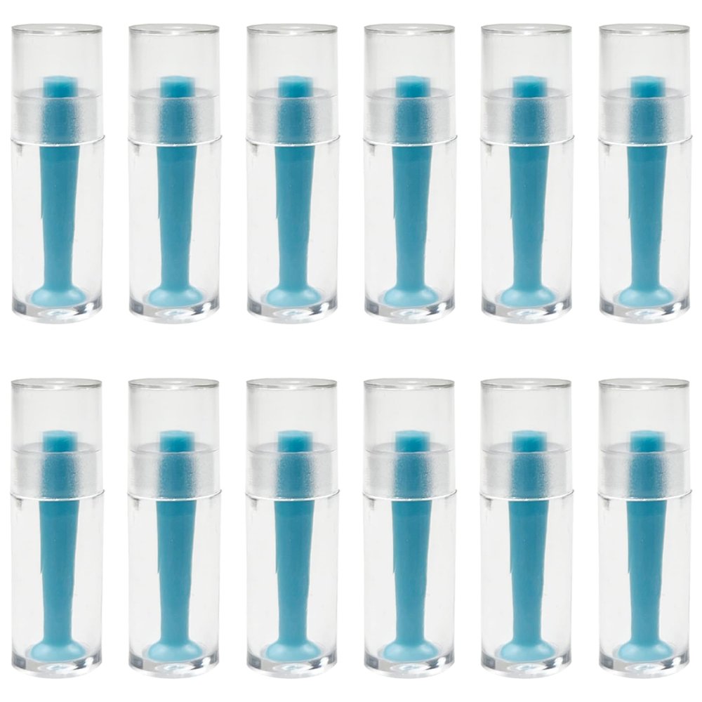 12-Pack Silicone Hard Contact Lens Remover Tools Hard Scleral Lens Applicator with Suction Cup Grip(Blue)