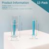 12-Pack Silicone Hard Contact Lens Remover Tools Hard Scleral Lens Applicator with Suction Cup Grip(Blue) view 2