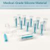 12-Pack Silicone Hard Contact Lens Remover Tools Hard Scleral Lens Applicator with Suction Cup Grip(Blue) view 3