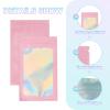 PATIKIL 5 x 8 Inch Holographic Packaging Bags, 50 Pcs Clear Window Resealable Food Storage Smell Proof Foil Pouch Bag for Small Business Party Favor Candy Jewelry, Pink view 3