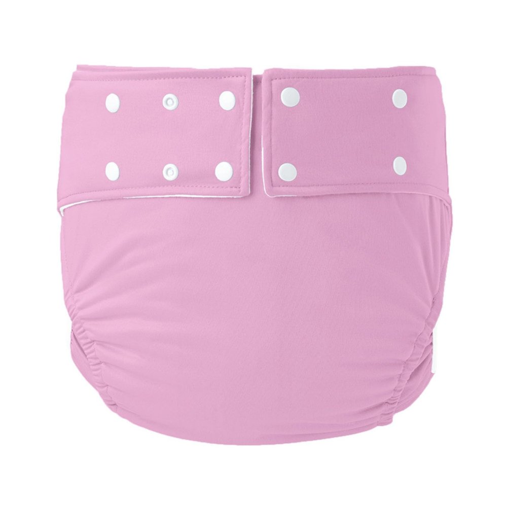 Adult Cloth Diapers Reusable Adjustable,Adult Diapers Women Mens Cloth Diapers Cotton Waterproof Washable Shorts Leakproof Incontinence Diaper Cover(Pink,Large)