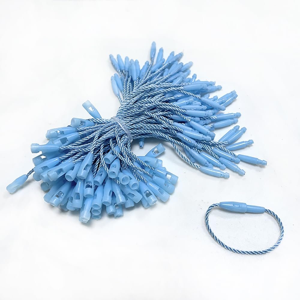 1000 PCS 3.15Inch Hang Tag String Snap Lock Pin Loop Tie Fasteners,Small Polyester Hanging String Fastener Hook Ties Easy and Fast to Attach