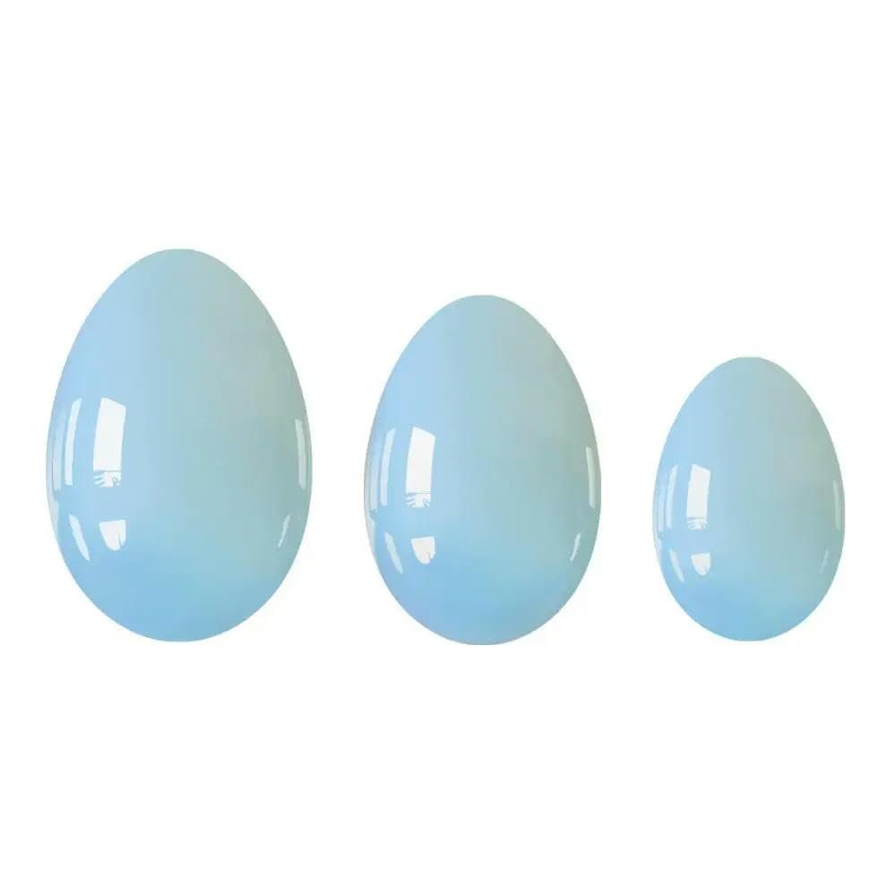 VIYOLI Opal Yoni Egg and Wand 100% Natural Stone Drilled Massage Eggs for Women Kegel Exercise Massage Balls-Undrilled Egg