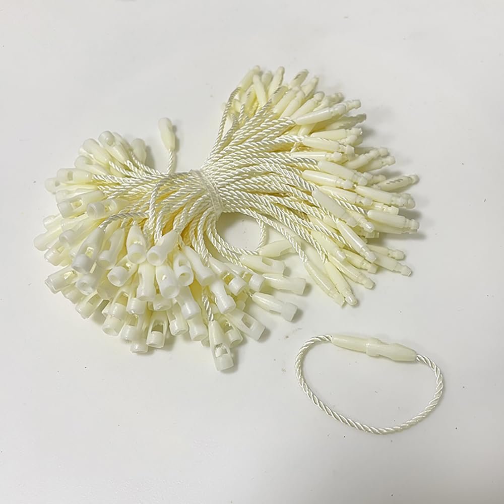 1000 PCS 3.15Inch Hang Tag String Snap Lock Pin Loop Tie Fasteners,Small Polyester Hanging String Fastener Hook Ties Easy and Fast to Attach
