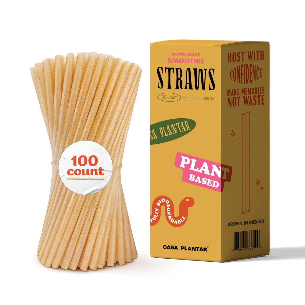Casa Plantar Agave Smoothie Straws - 100 CT