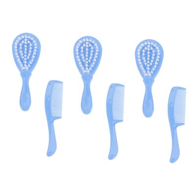 SUPVOX 3sets Complete Hair Care Set Boys and Girls Hair Brush Comb for Bathing Gentle Bristles Portable Massage Brush Head Massage for Newborns