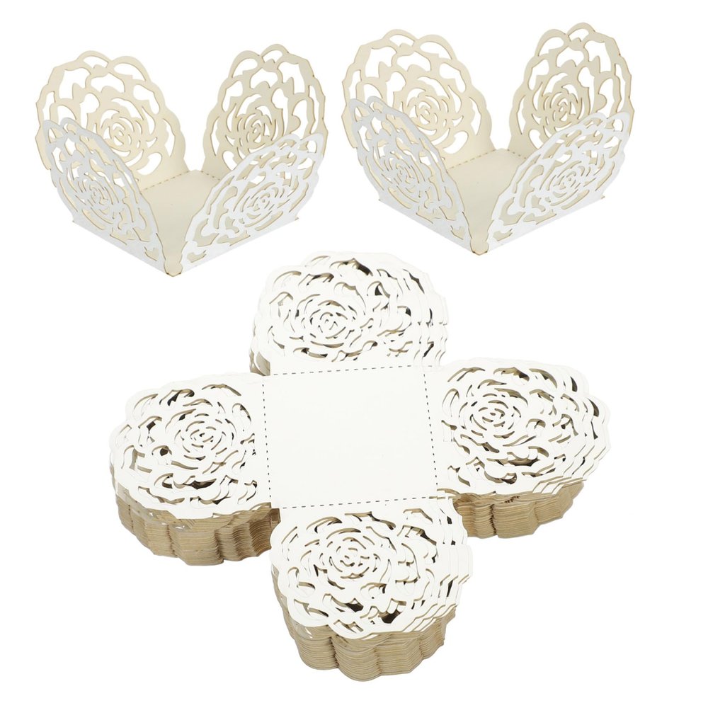 LABRIMP 50pcs Chocolate Truffle Cups Elegant Hollow Design Decorative for Weddings Parties and Dessert Tables Foil for Use