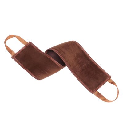PartyKindom 1pc Back Beautify Tool Brown Body Lotion Wiping Belt for Self Tanning Sunscreen Application Lightweight Portable Back Rub Towel for Shower Spa Travel Daily Use