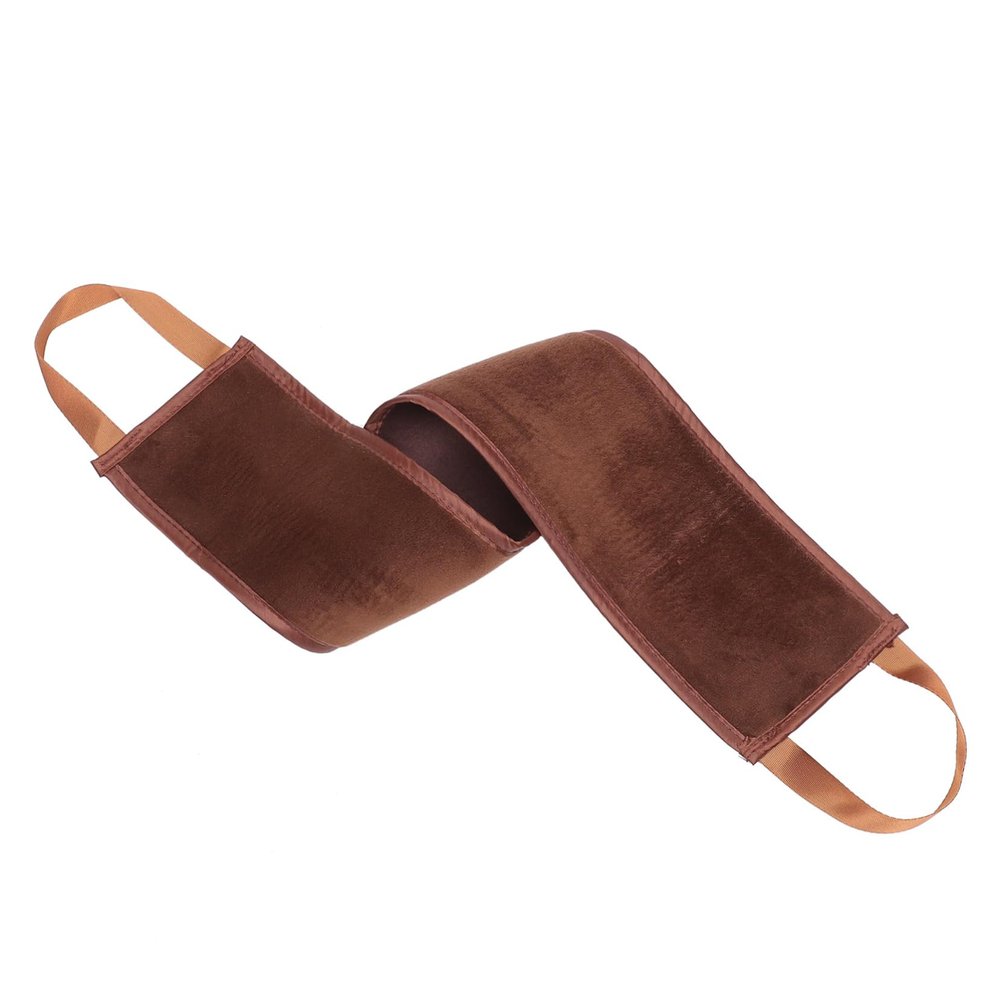 PartyKindom 1pc Back Beautify Tool Brown Body Lotion Wiping Belt for Self Tanning Sunscreen Application Lightweight Portable Back Rub Towel for Shower Spa Travel Daily Use