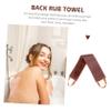 PartyKindom 1pc Back Beautify Tool Brown Body Lotion Wiping Belt for Self Tanning Sunscreen Application Lightweight Portable Back Rub Towel for Shower Spa Travel Daily Use view 2