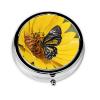 Yellow Sunflowers with Red Butterfly Mini Portable Medicine Box 3 Packing Travel Portable Medicine Box view 2